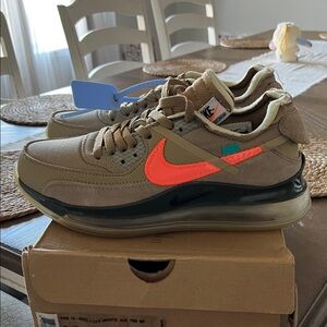 Nike Air Max 720 Beige and Orange Athletic Shoes